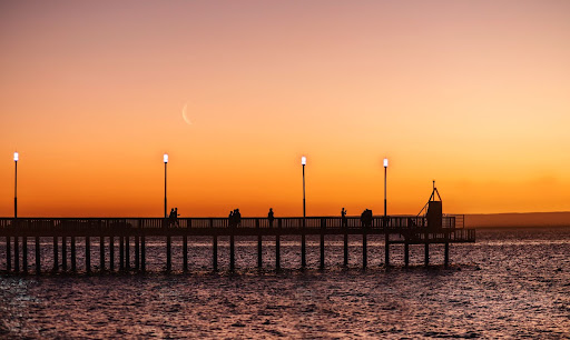 Beach pier at Los Cabos during sunset